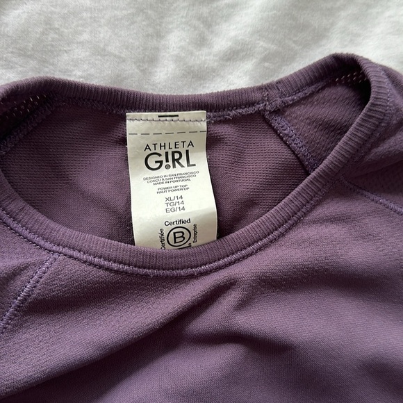 athleta girl purple long sleeve, size XL/14 - Picture 2 of 4